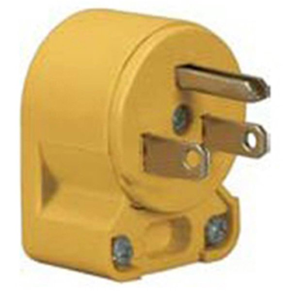Serverusa 15A 125V 2-Pole Heavy Duty Grade Vinyl Plug, Yellow SE2533706